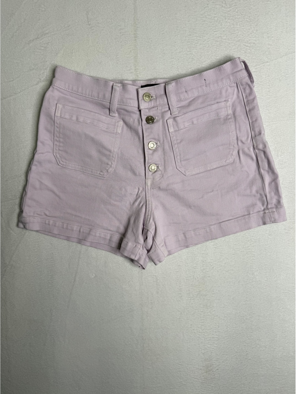 J.Crew High Rise Japanese Denim Shorts Size 28 Misty Orchid L4756
